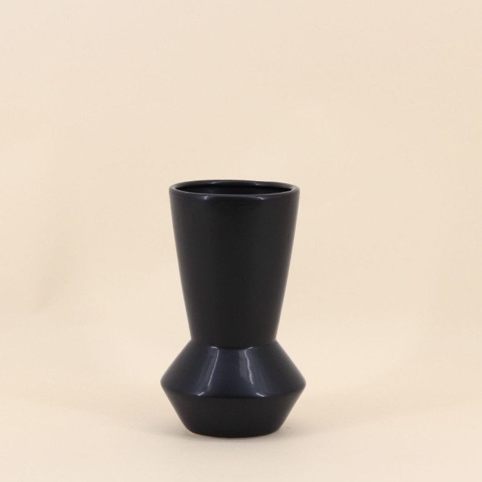 Vase géométrique bleu dolomite 20cm | Hashtag Déco