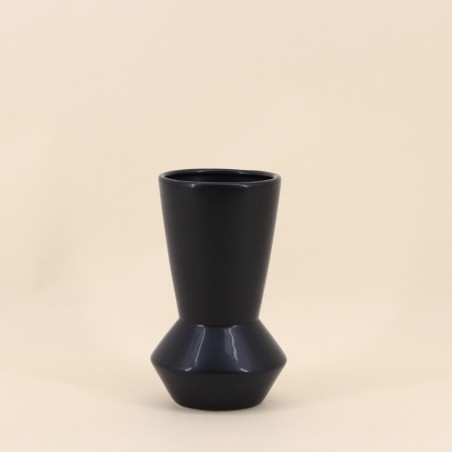 Vase géométrique bleu dolomite 20cm | Hashtag Déco