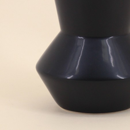 Vase géométrique bleu dolomite 20cm | Hashtag Déco