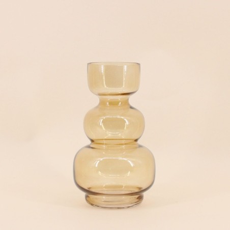 Vase design en verre doré 26,5cm | Hashtag Déco