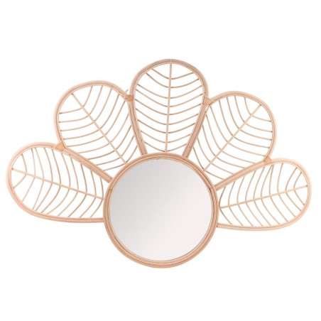 Miroir demi fleur rotin naturel 80x54cm | Hashtag Déco