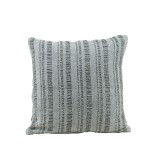 Coussin en coton rayé gris 40cm élégant | Hashtag Déco