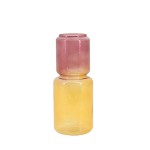 Vase coloré en céramique jaune et rose 20cm | Hashtag Déco