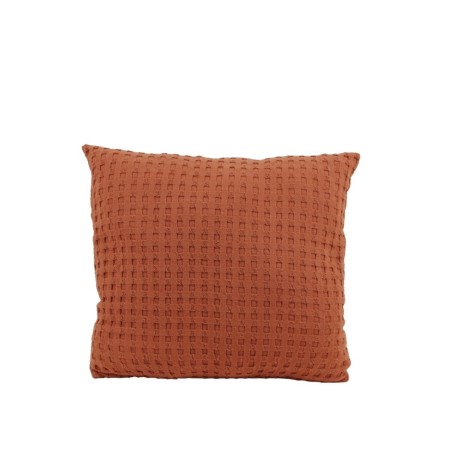 Coussin en tissu gaufré orange 45x45cm | Hashtag Déco