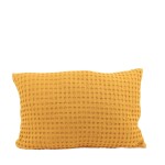 Coussin en tissu gaufré jaune 40x60cm | Hashtag Déco