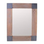 Miroir bois métal 53x67cm style moderne | Hashtag Déco