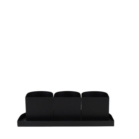 Set de 3 cache-pots en céramique beige 49cm | Hashtag Déco