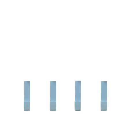 Lot de 4 patères minimalistes bois noires | Hashtag Déco
