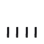 Lot de 4 patères minimalistes bois noires | Hashtag Déco