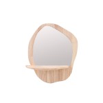 Miroir étagère bois naturel 40x33cm | Hashtag Déco