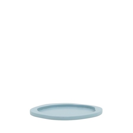 Plateau organique bleu en bois 22x18cm | Hashtag Déco