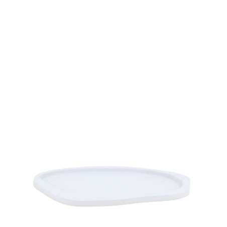 Plateau organique blanc en céramique 29x23cm | Hashtag Déco