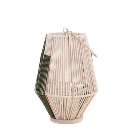 Lanterne en corde beige kaki 33cm originale | Hashtag Déco