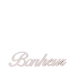 Mot décoratif "bonheur" bois blanc 50cm | Hashtag Déco