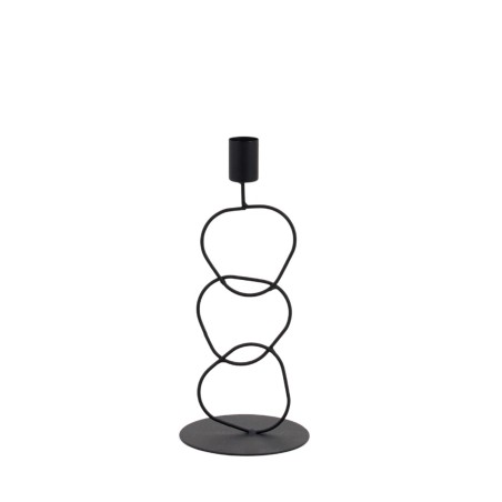 Bougeoir design métal noir 24cm élégant | Hashtag Déco