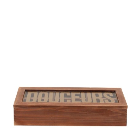 Boite en bois douceurs 30x12cm | Hashtag Déco