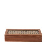 Boite en bois douceurs 30x12cm | Hashtag Déco