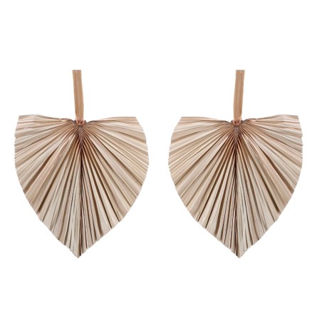 Lot de 2 feuilles déco vertes en métal 40x30cm | Hashtag Déco