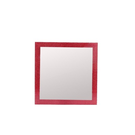 Miroir rose pailleté en verre 35x35cm | Hashtag Déco