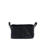 Panier rectangulaire noir en osier 33x23cm | Hashtag Déco