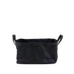 Panier rectangulaire noir osier 36x26cm | Hashtag Déco