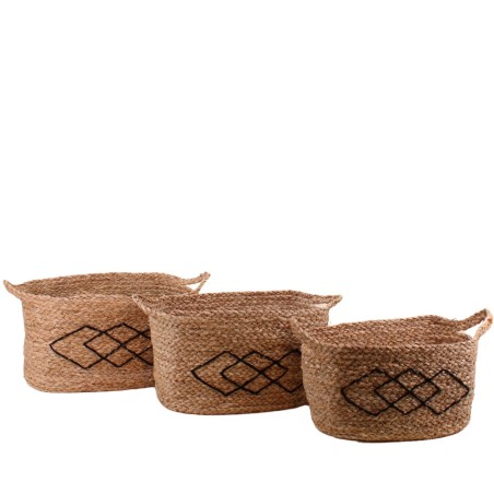 Set de 3 paniers en fibres naturelles beige | Hashtag Déco
