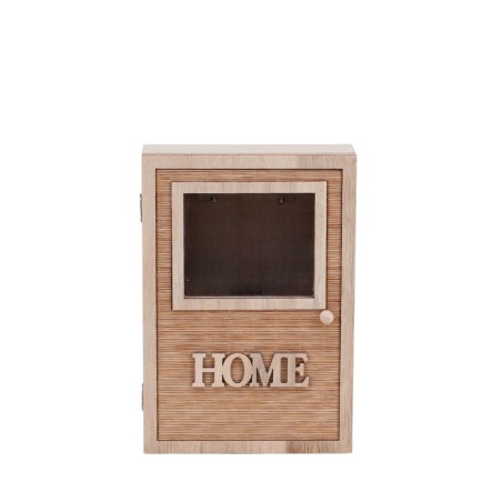Boite à clés en bois naturel avec porte élégante | Hashtag Déco