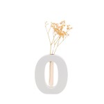 Vase forme o 12cm céramique blanche | Hashtag Déco