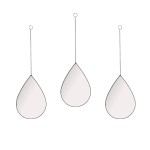 Lot de 3 miroirs goutte métal argenté | Hashtag Déco