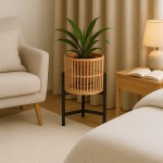 Cache-pot en bambou naturel 48cm | Hashtag Déco