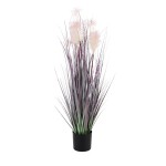 Plante artificielle graminées violettes 91cm | Hashtag Déco