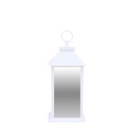 Lanterne blanche LED 30cm en métal | Hashtag Déco