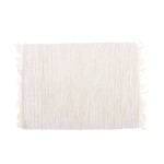 Set de table côtelé frangé beige 35x50cm | Hashtag Déco