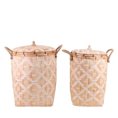 Paniers à linge bambou 48/51cm naturel | Hashtag Déco