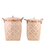 Paniers à linge bambou 48/51cm naturel | Hashtag Déco