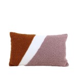 Coussin rectangulaire bouclette rose chic | Hashtag Déco