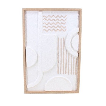 Cadre décoratif en relief bois blanc 40x60cm | Hashtag Déco