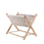Porte revues en tissu bohème beige | Hashtag Déco