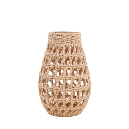 Lanterne en corde beige 37cm pour intérieur | Hashtag Déco