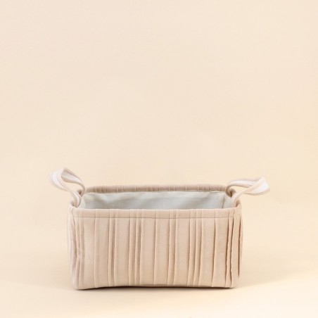 Set de 2 paniers en velours plissé