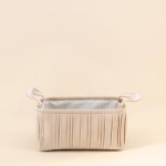 Set de 2 paniers en velours plissé