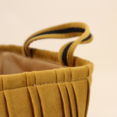 Set de 2 paniers en velours plissé