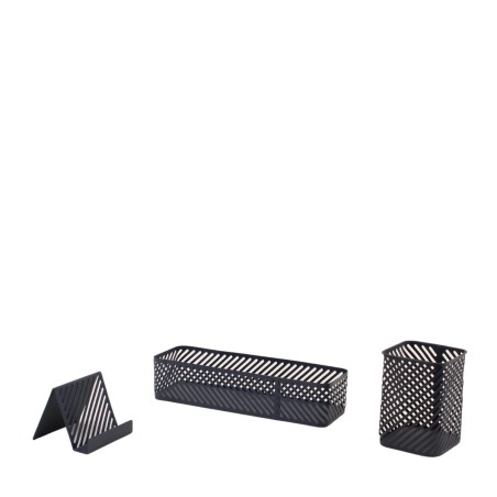 Set accessoires bureau métal noir élégant | Hashtag Déco