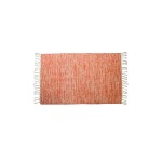 Tapis en coton beige à franges 60x90cm | Hashtag Déco