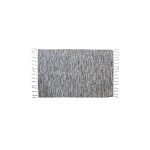 Tapis en coton beige à franges 60x90cm | Hashtag Déco
