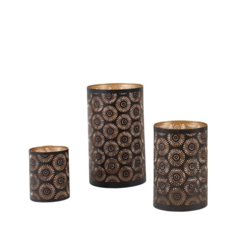 Set de 3 lanternes fleurs métal blanc | Hashtag Déco
