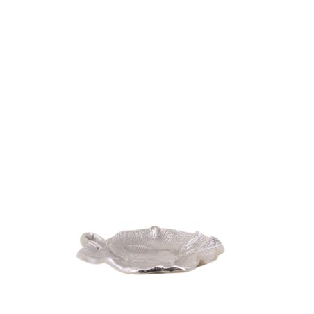 Vide poche feuille aluminium gris 11,5x15cm | Hashtag Déco