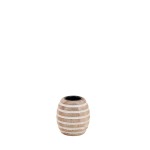 Bougeoir en bois rayé 10cm, style naturel | Hashtag Déco