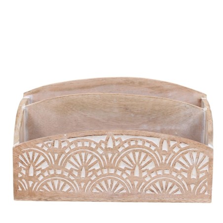 Rangement bureau bois motifs naturel 31x18cm | Hashtag Déco