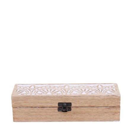Boite à bijoux en bois naturel 25x8cm | Hashtag Déco